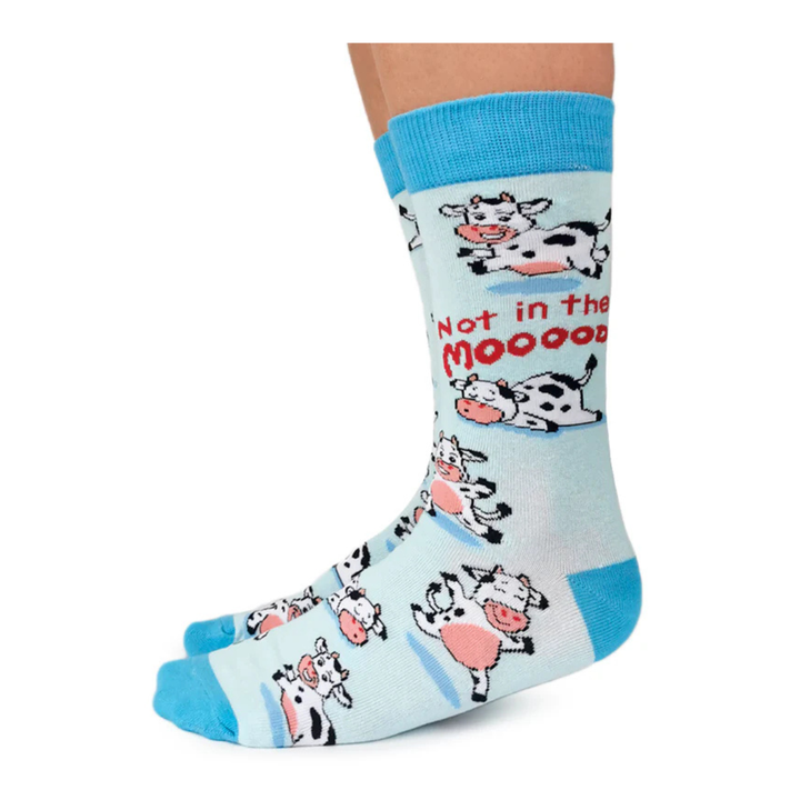 Chaussettes en coton « Moody Cow » par Uptown Sox - Medium