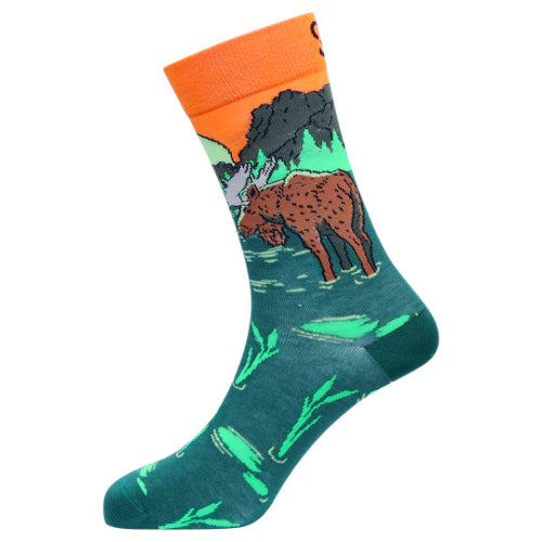 "Moose Natural" Bamboo Knit Socks