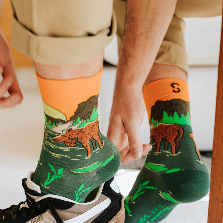 "Moose Natural" Bamboo Knit Socks