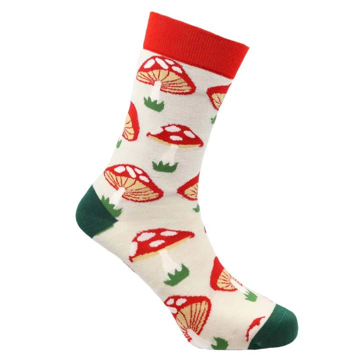 "Mushrooms" Bamboo Crew Socks By Sexy Socks