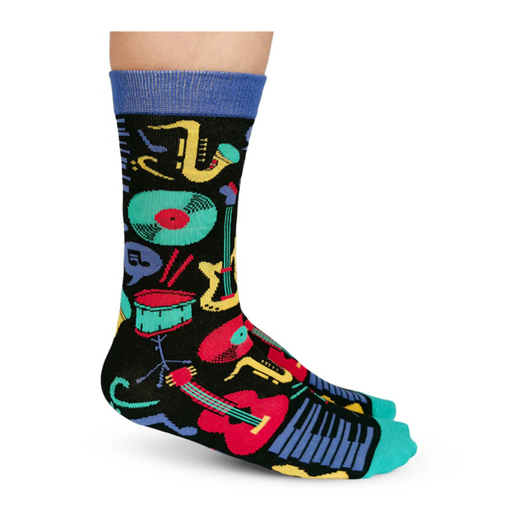 Chaussettes en coton « Racoon Bandit » par Uptown Sox - Taille L 