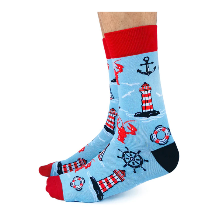 Chaussettes en coton « Nautical » par Uptown Sox - Grandes