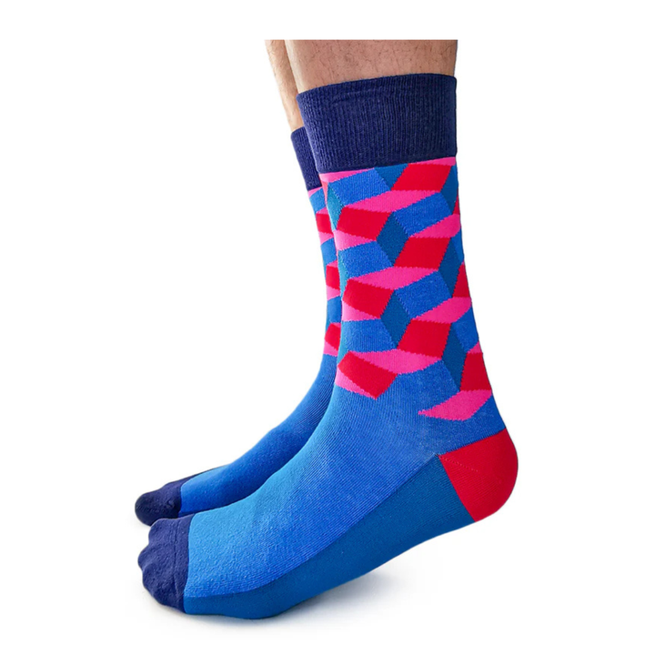Chaussettes en coton « Neon City » par Uptown Sox - Taille L 