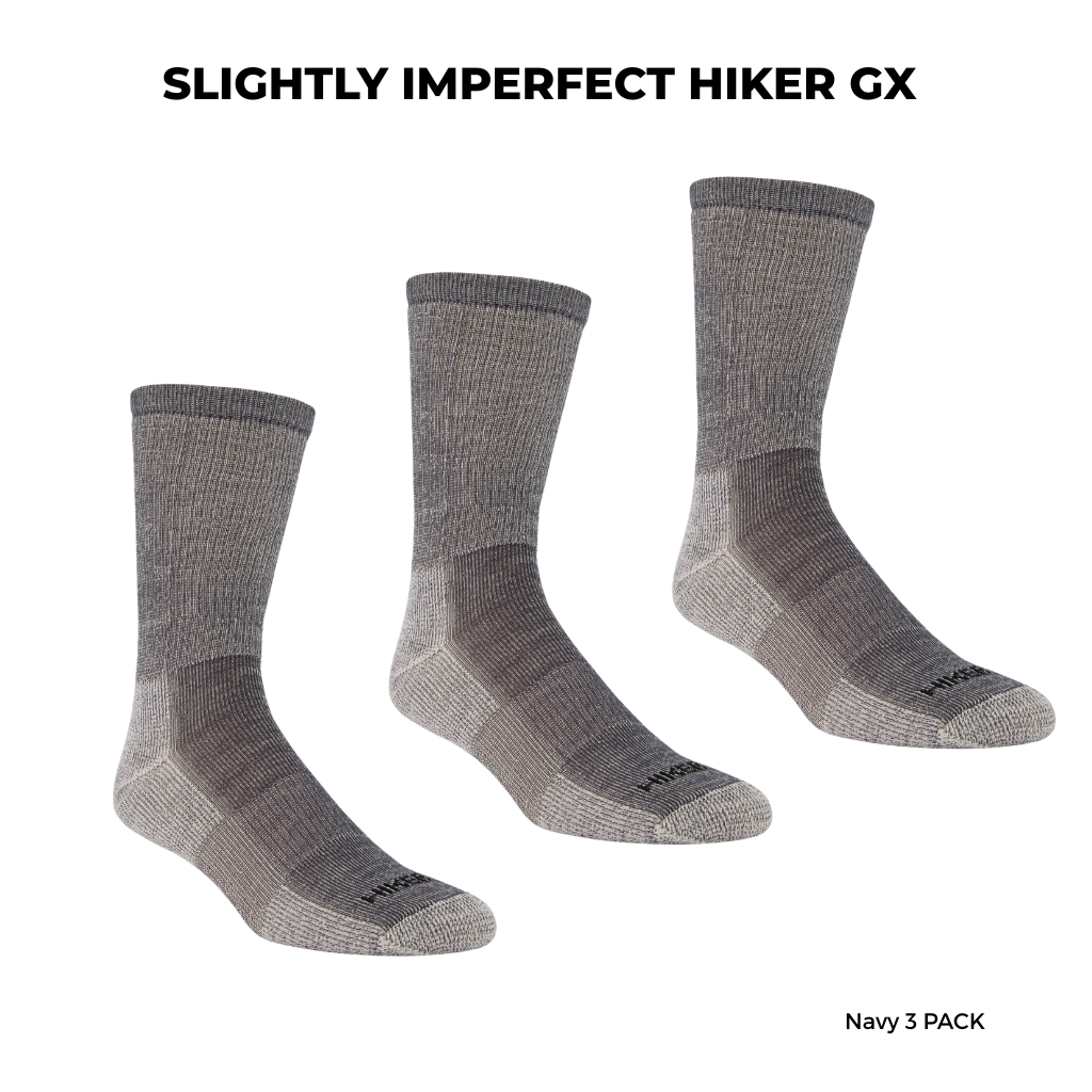 3 PAIR - J.B. Field's "Hiker GX" Merino Wool Hiking Sock (SLIGHTLY IMPERFECT) - NEUTRAL