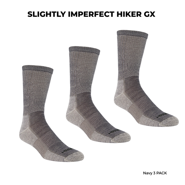 3 PAIR - J.B. Field's "Hiker GX" Merino Wool Hiking Sock (SLIGHTLY IMPERFECT) - NEUTRAL