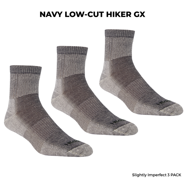 3 PAIR - J.B. Field's "1/4 Hiker GX" Merino Wool Hiking Sock (SLIGHTLY IMPERFECT)