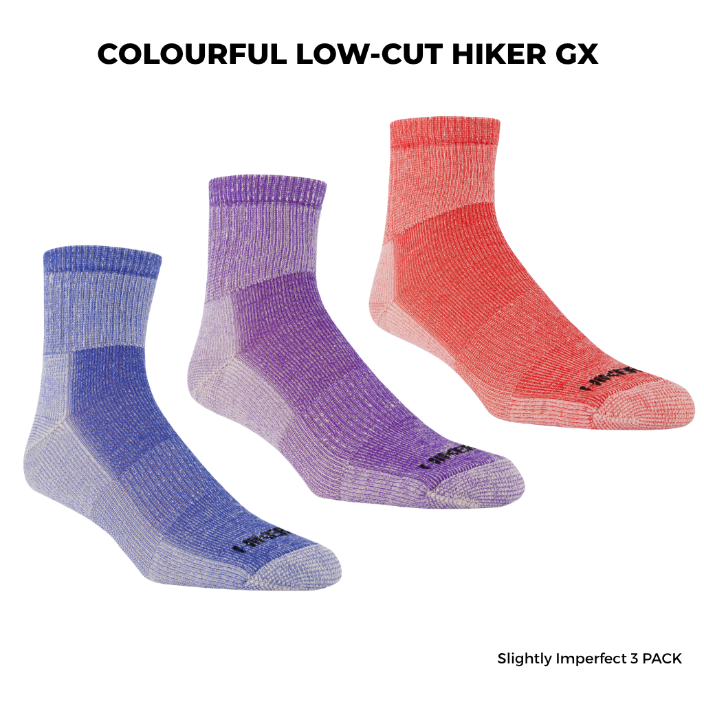 3 PAIR - J.B. Field's "1/4 Hiker GX" Merino Wool Hiking Sock (SLIGHTLY IMPERFECT)