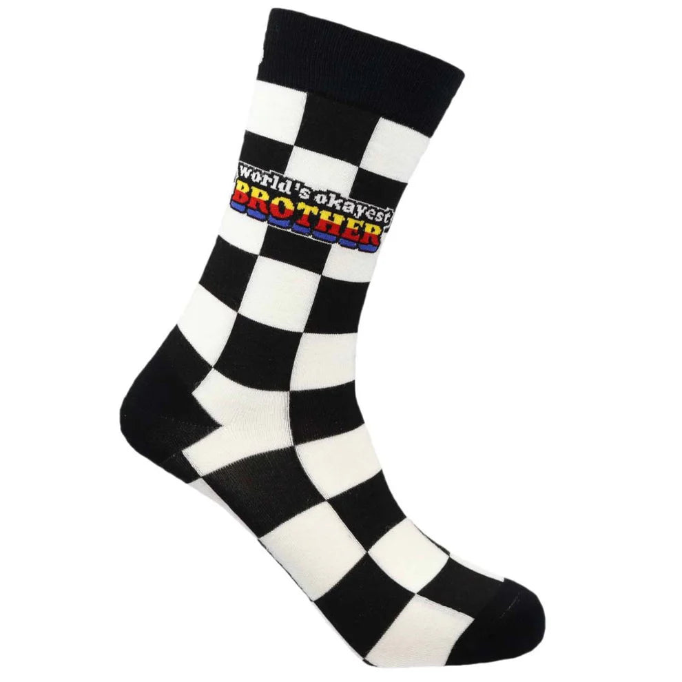 "Okayest Brother" Bamboo Crew Socks By Sexy Socks