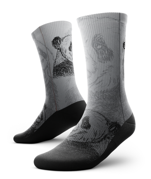 "Panda" Performance Crew Running Socks by Outway