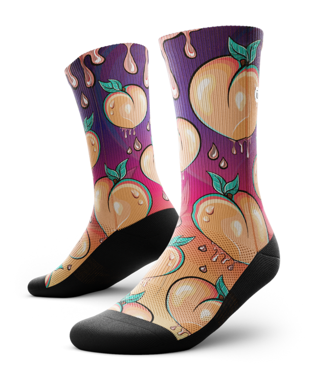"Peachy" Performance Crew Running Socks by Outway