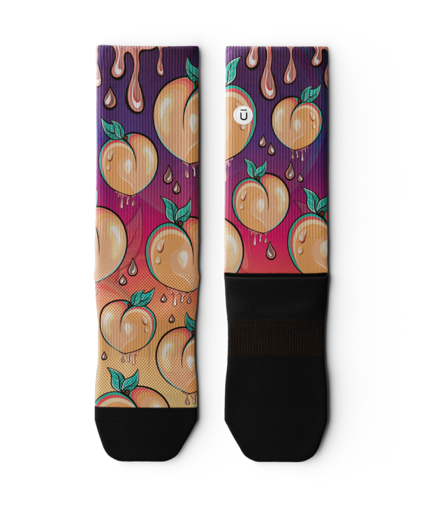 "Peachy" Performance Crew Running Socks by Outway