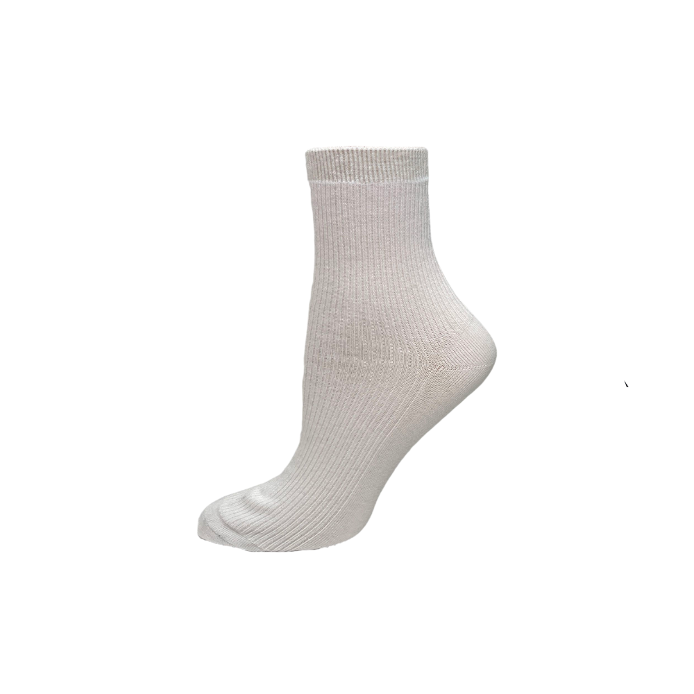 Ribbed Mid Crew  Cotton Sock by Vagden - Medium
