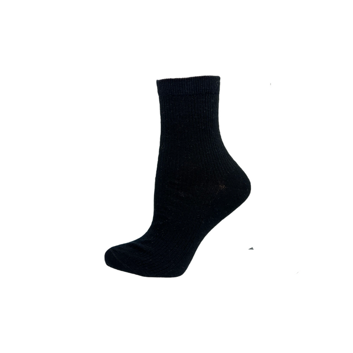 Ribbed Mid Crew  Cotton Sock by Vagden - Medium