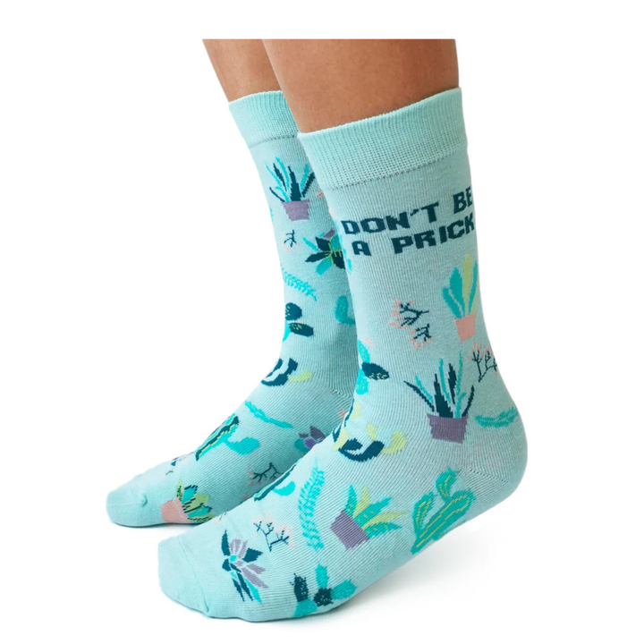 Chaussettes mi-mollet en coton « Prickly » par Uptown Sox - Medium 