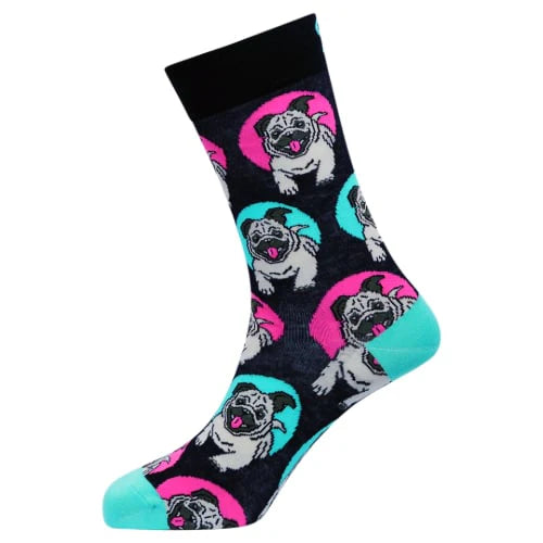 "Pug" Bamboo Crew Socks by Sexy Socks