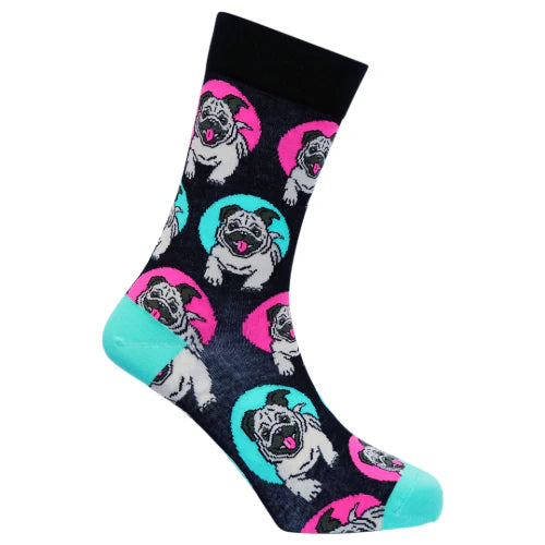 "Pug" Bamboo Crew Socks by Sexy Socks