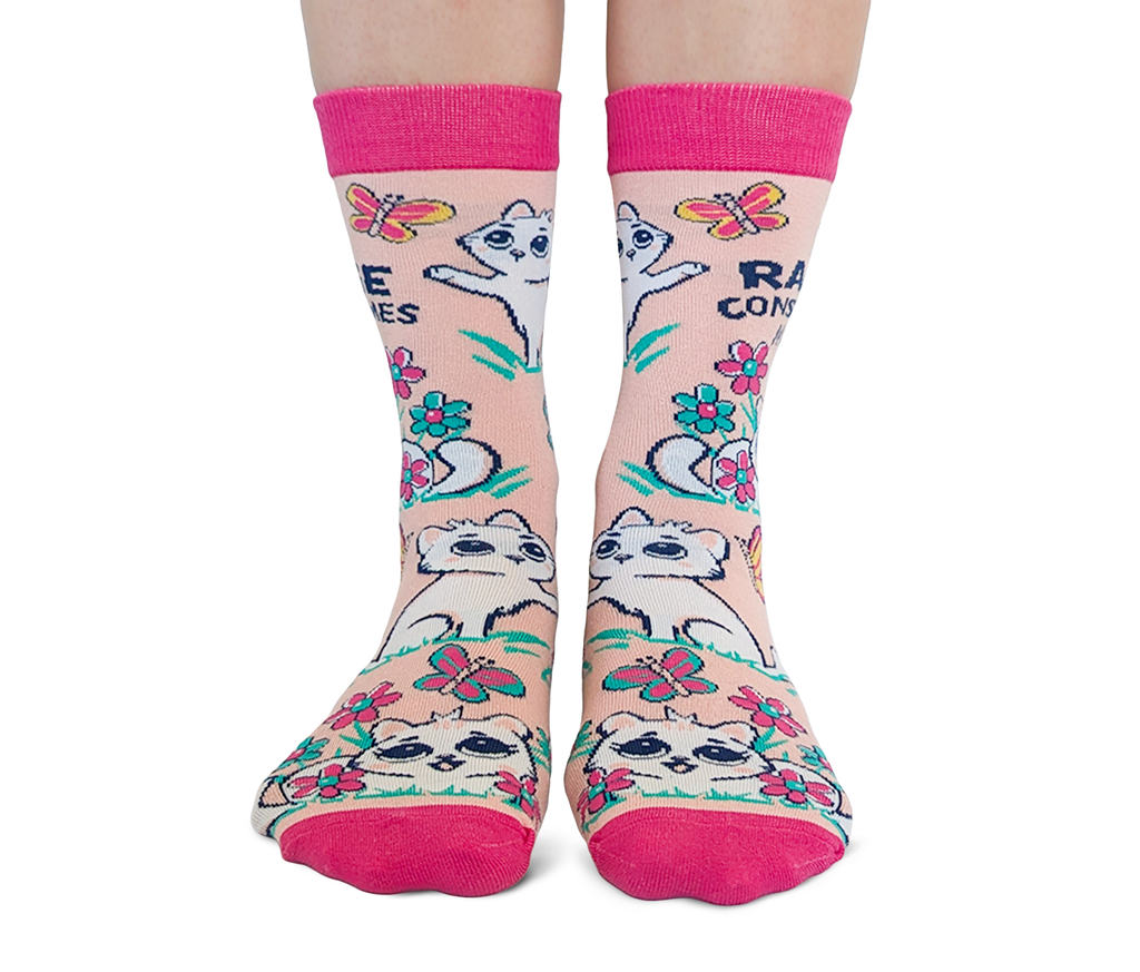 "Rage Consumes Me" Cotton Crew Socks by Uptown Sox - Medium