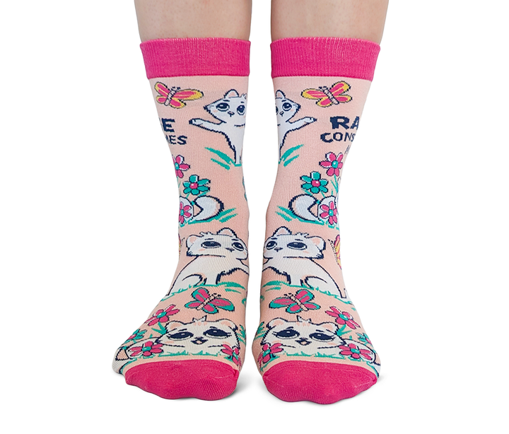 "Rage Consumes Me" Cotton Crew Socks by Uptown Sox - Medium
