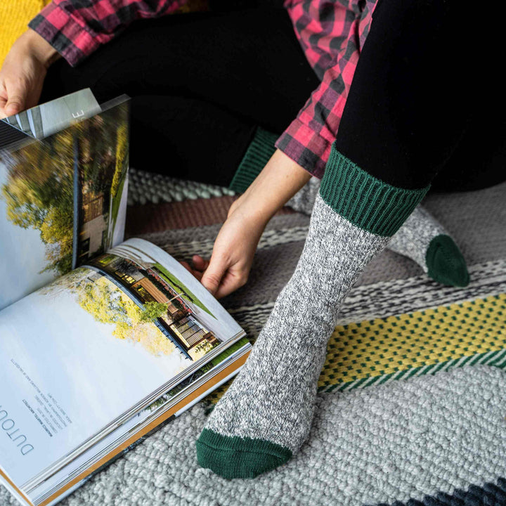 2 PAIRES - Chaussettes en coton « Sel et poivre » pour femmes de JB Field (DÉGAGEMENT)