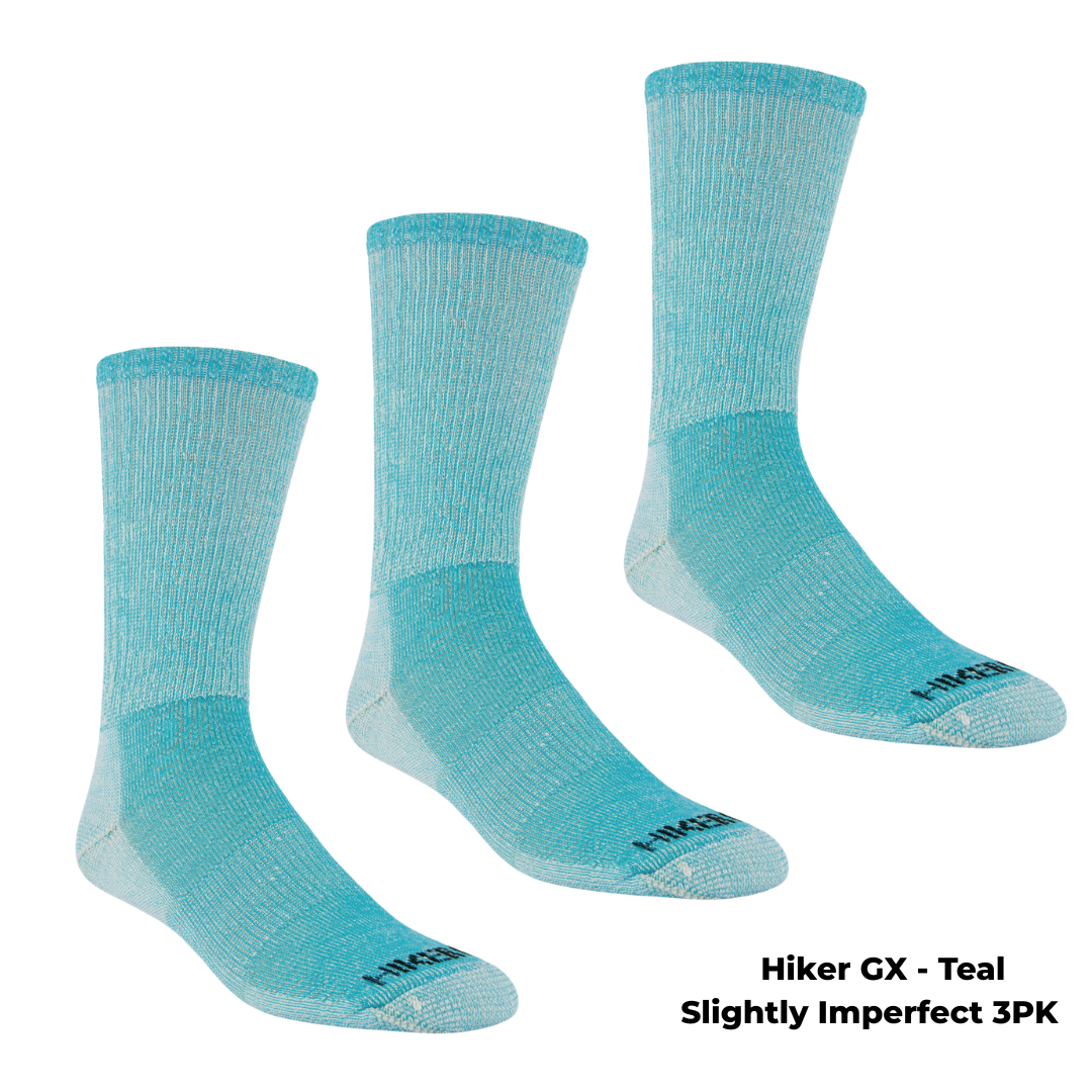 3 PAIR - J.B. Field's "Hiker GX" Merino Wool Hiking Sock (SLIGHTLY IMPERFECT) - COLOURFUL