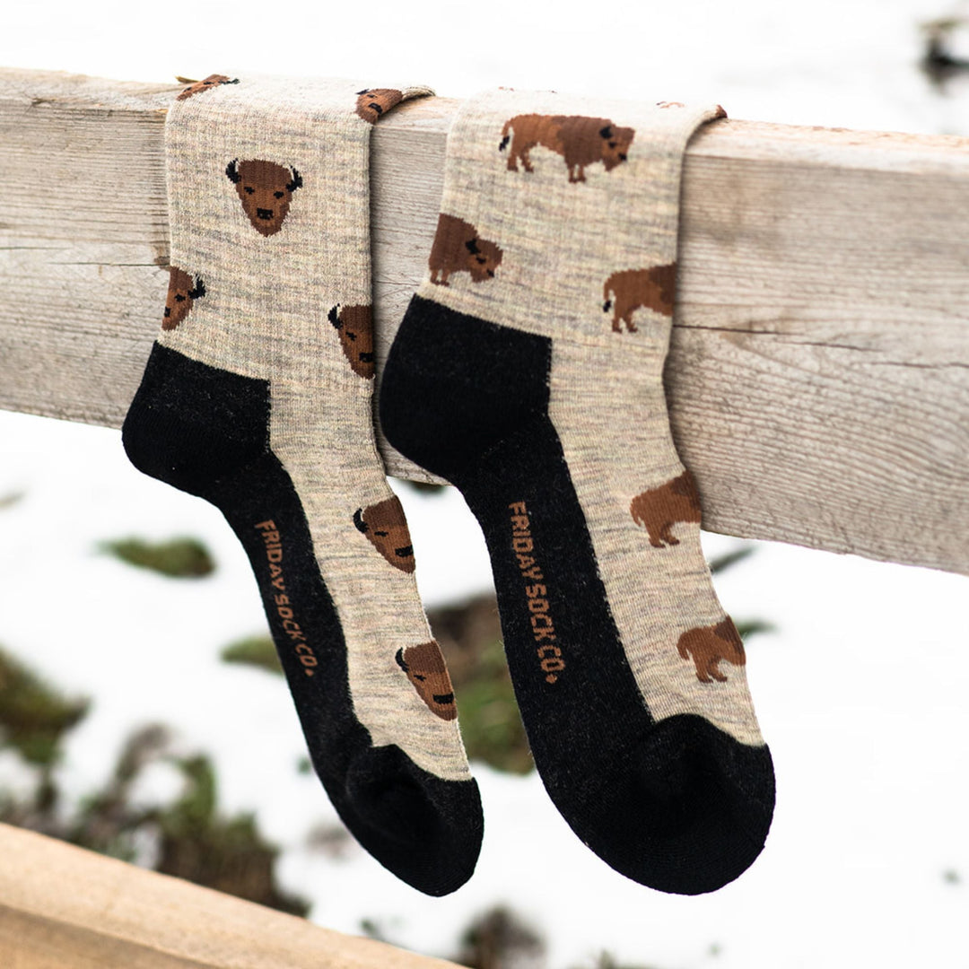 Chaussettes en coton à motif de paysage « Bouclier canadien » de Friday Sox Co