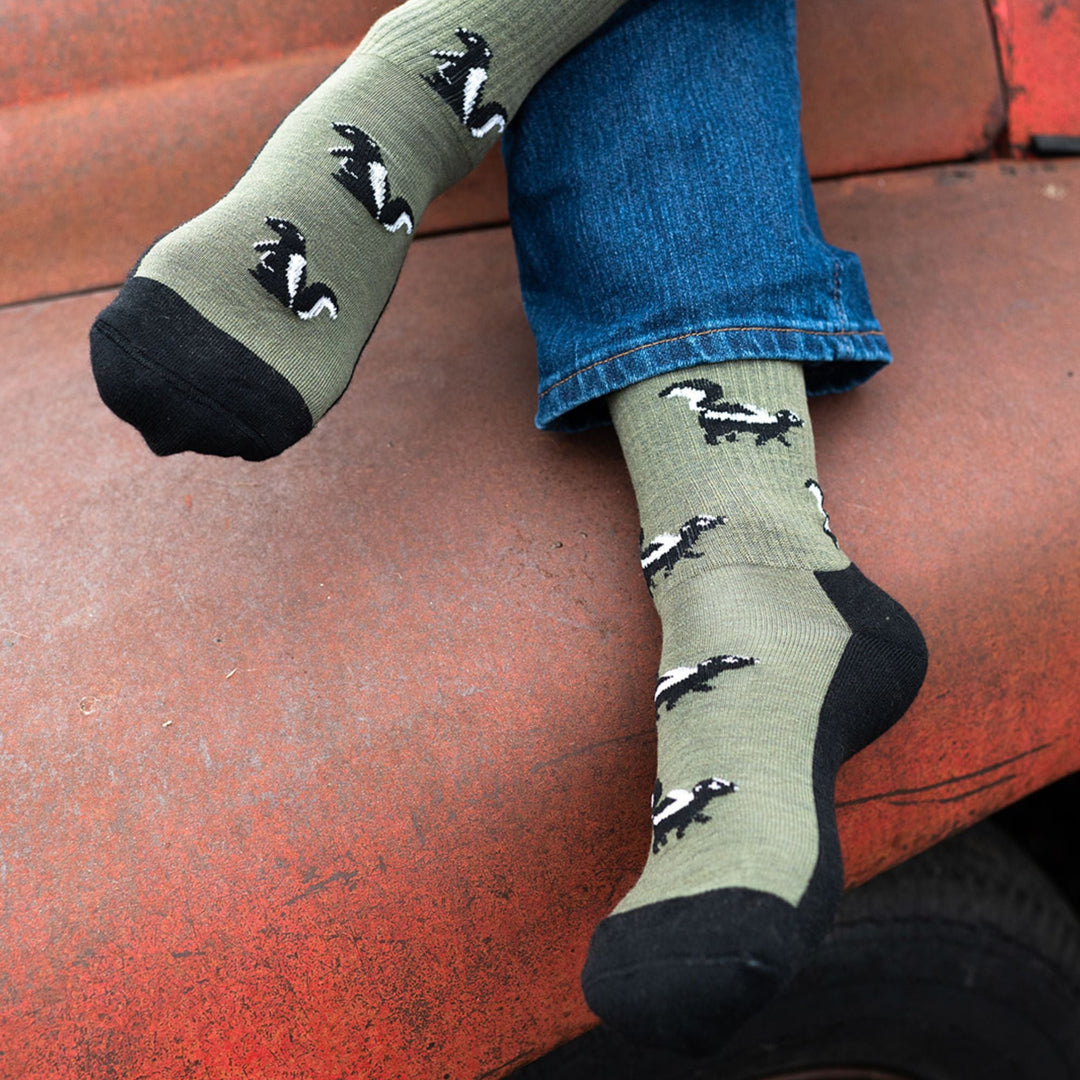 "Skunk" Merino Wool Socks by Friday Sox Co