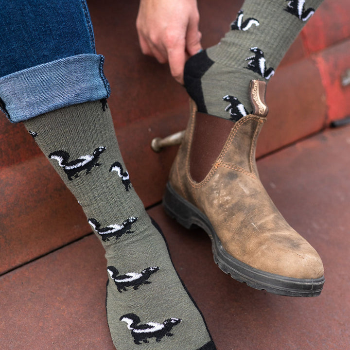 "Skunk" Merino Wool Socks by Friday Sox Co