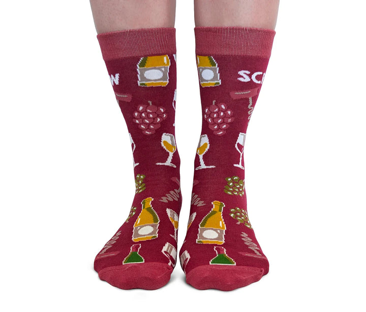 "Screw It" Cotton Crew Socks by Uptown Sox - Medium