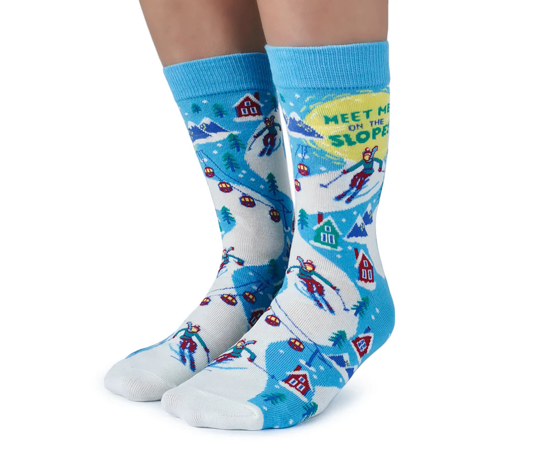 Chaussettes en coton « Ski The Slopes » par Uptown Sox - Medium 