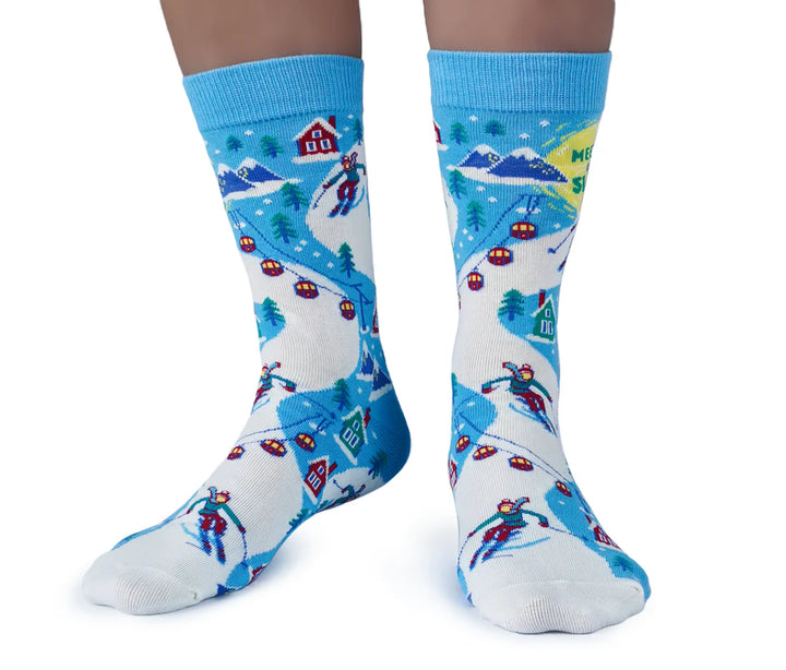 Chaussettes en coton « Ski The Slopes » par Uptown Sox - Medium 