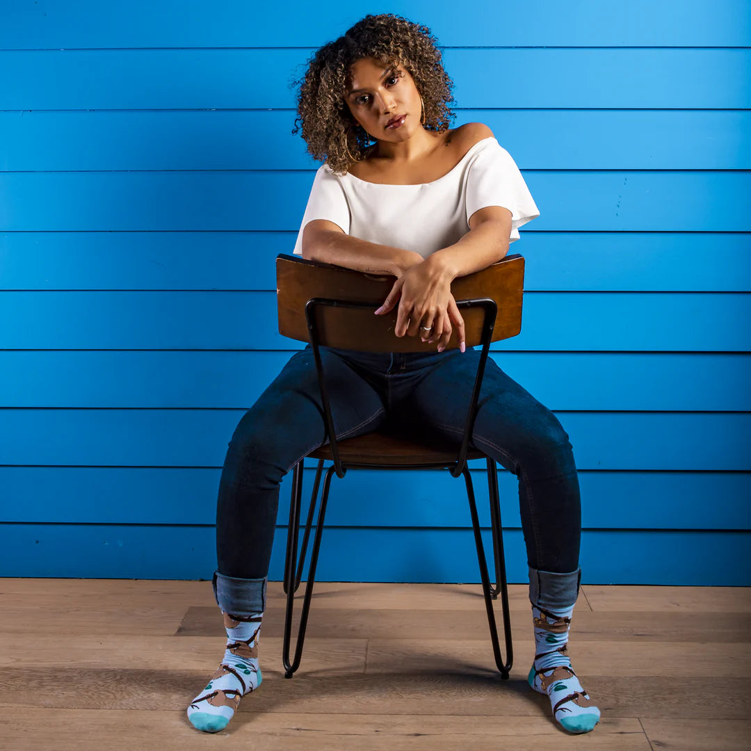 Chaussettes en coton « Slothin' Around » par Uptown Sox 