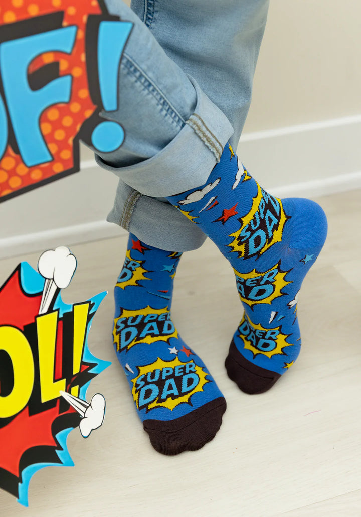 Chaussettes mi-mollet en coton « Stripe Right » par Uptown Sox - Taille L 