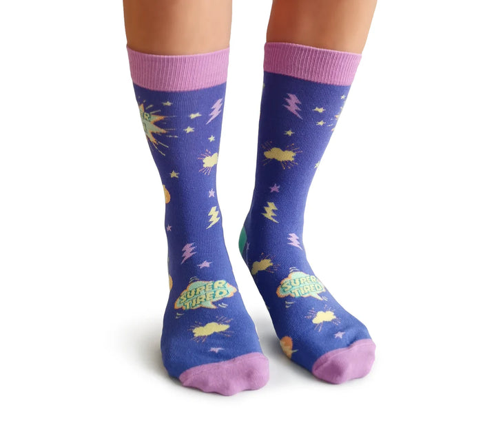 Chaussettes en coton « Super Mom » par Uptown Sox - Medium 