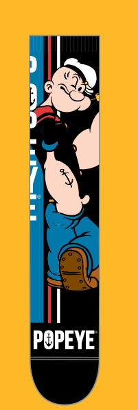 "Popeye The Sailorman" Crew Socks by Perris - Large