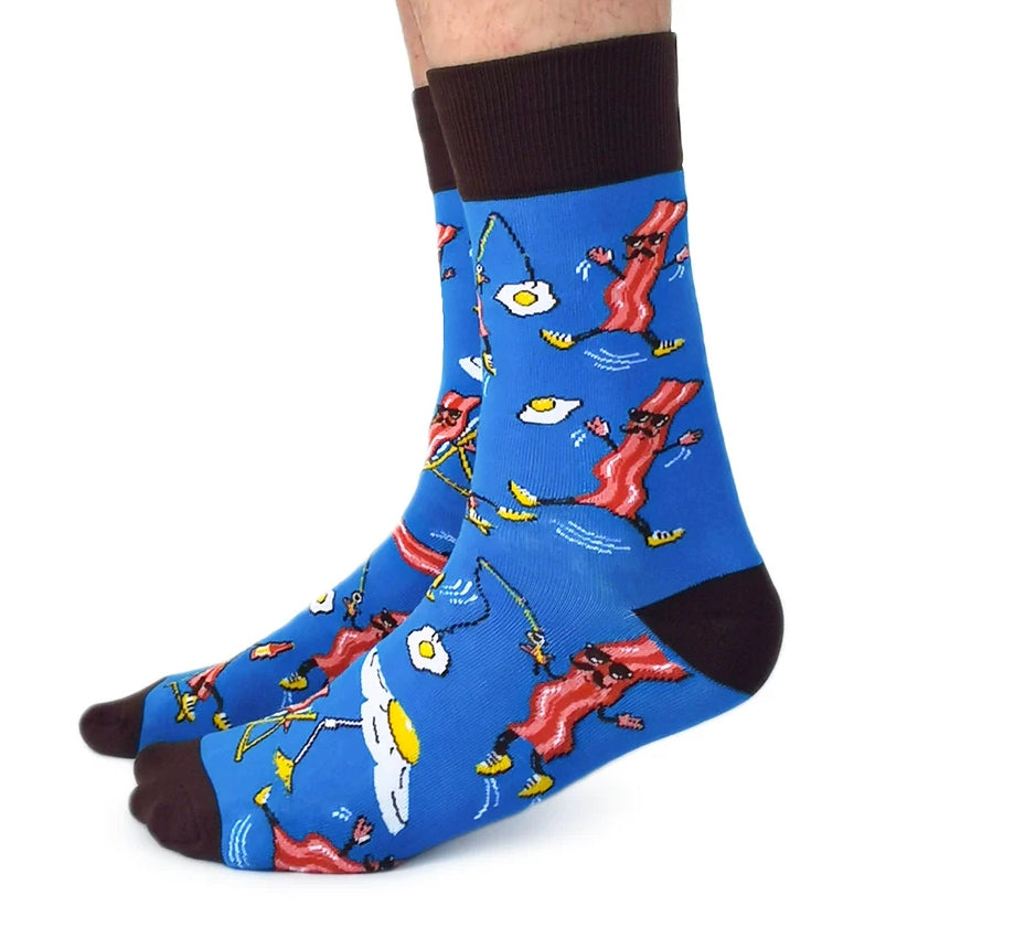 Chaussettes en coton « Sir Bacon » par Uptown Sox - Grande