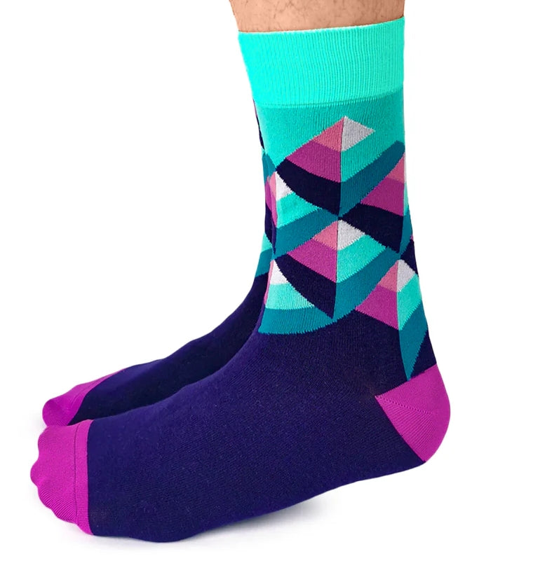 Chaussettes en coton « Born To The Purple » des Uptown Sox - Grandes tailles 