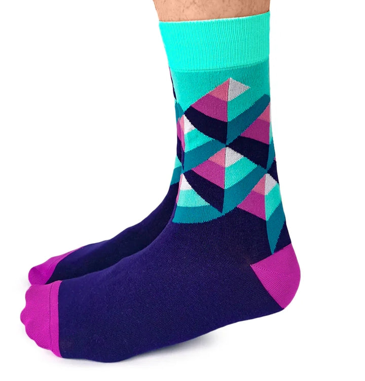 Chaussettes en coton « Born To The Purple » des Uptown Sox - Grandes tailles 