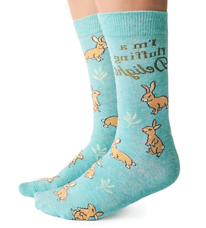 Chaussettes mi-mollet « Funny Bunny » par Uptown Sox - Medium