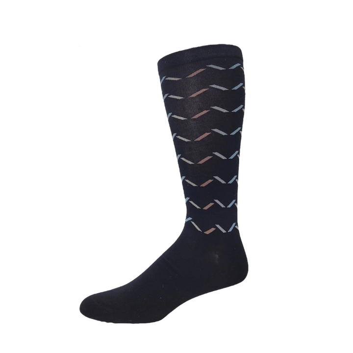 "Chevron" Non-Elastic Cotton Socks by Vagden - Large