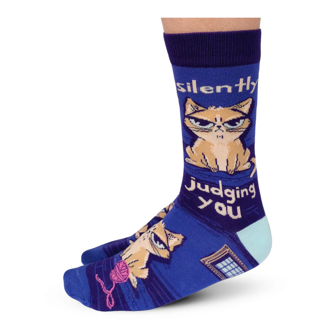 Chaussettes en coton « Judging You » par Uptown Sox - Medium 