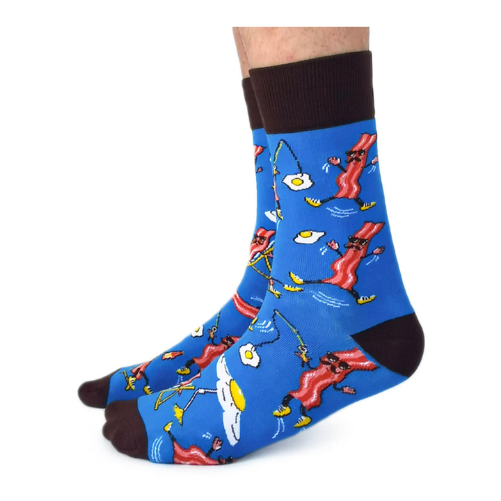 Chaussettes en coton « Sir Bacon » par Uptown Sox - Grande