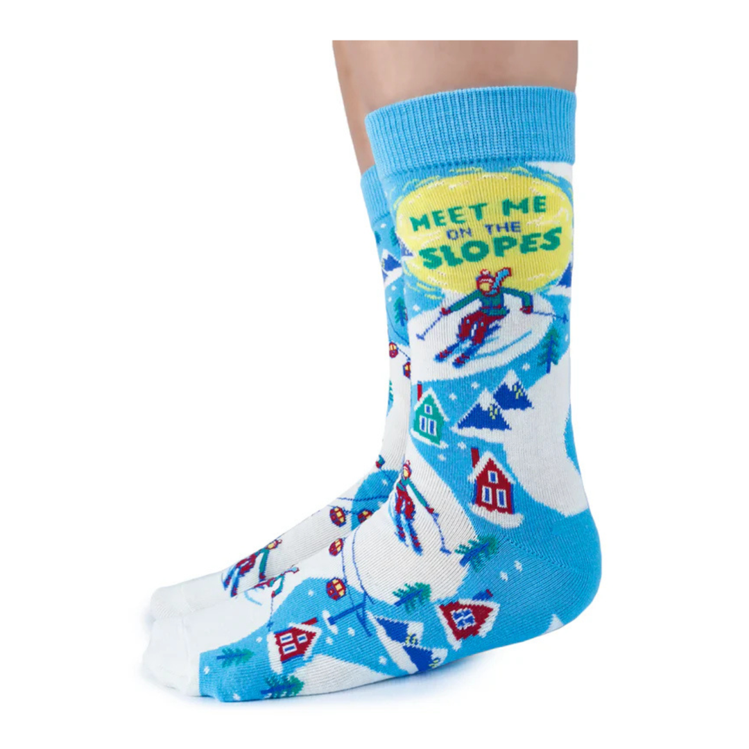 Chaussettes en coton « Ski The Slopes » par Uptown Sox - Medium 