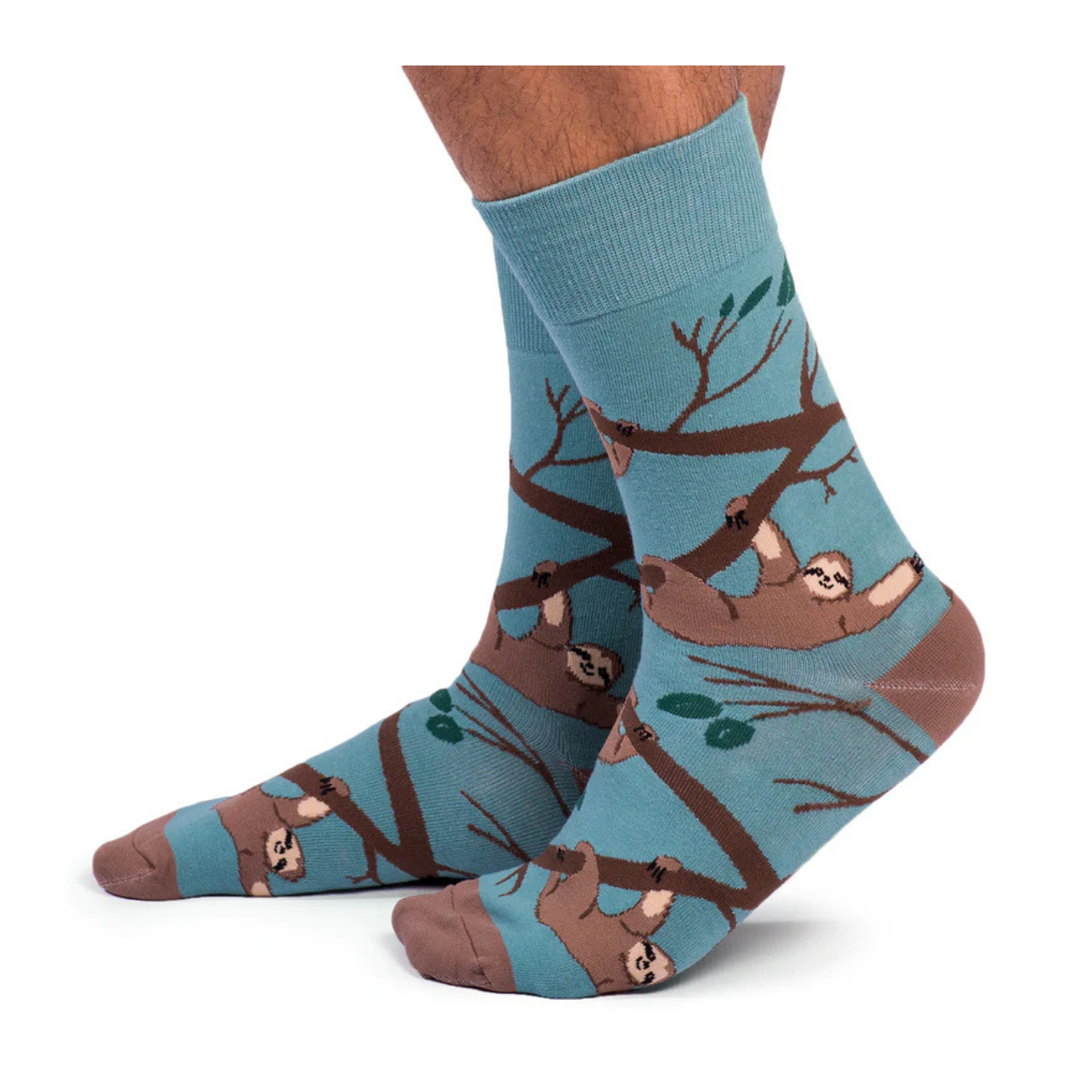 Chaussettes en coton « Slothin' Around » par Uptown Sox 