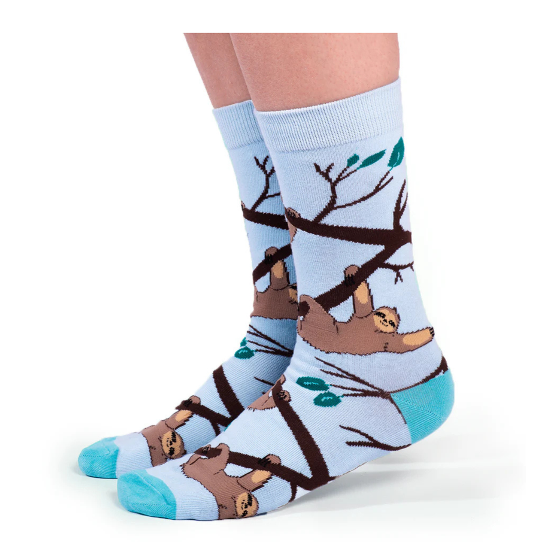 Chaussettes en coton « Slothin' Around » par Uptown Sox 