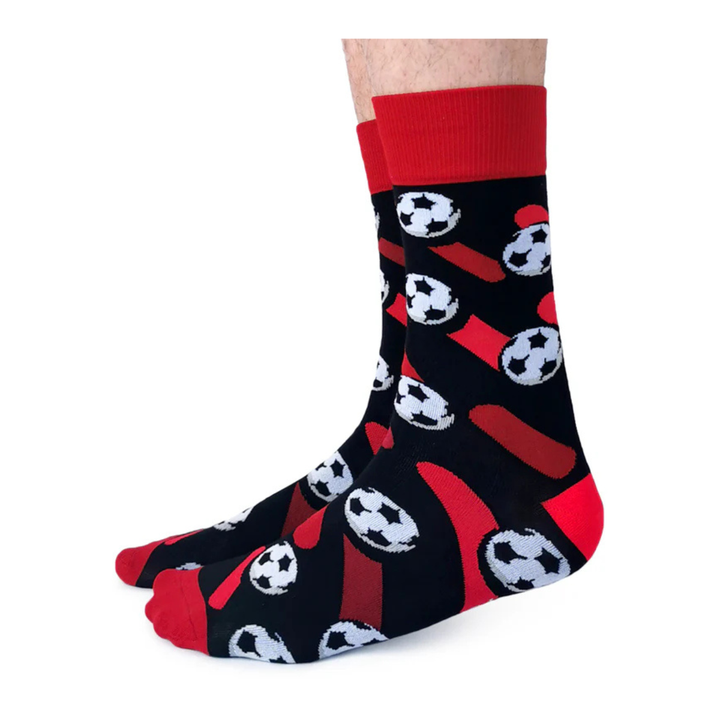 Chaussettes en coton « Soccer » par Uptown Sox - Grande