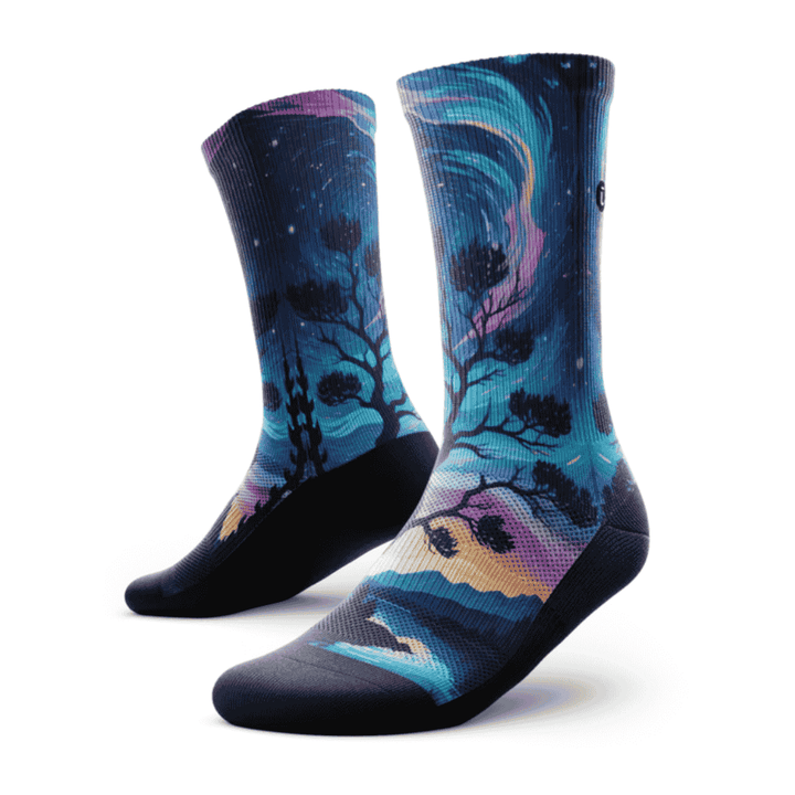 "Star Gazer" Performance Crew Running Socks by Outway