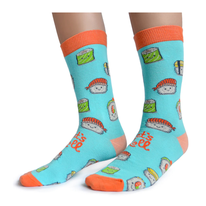 Chaussettes en coton « Sushi Roll » par Uptown Sox - Medium