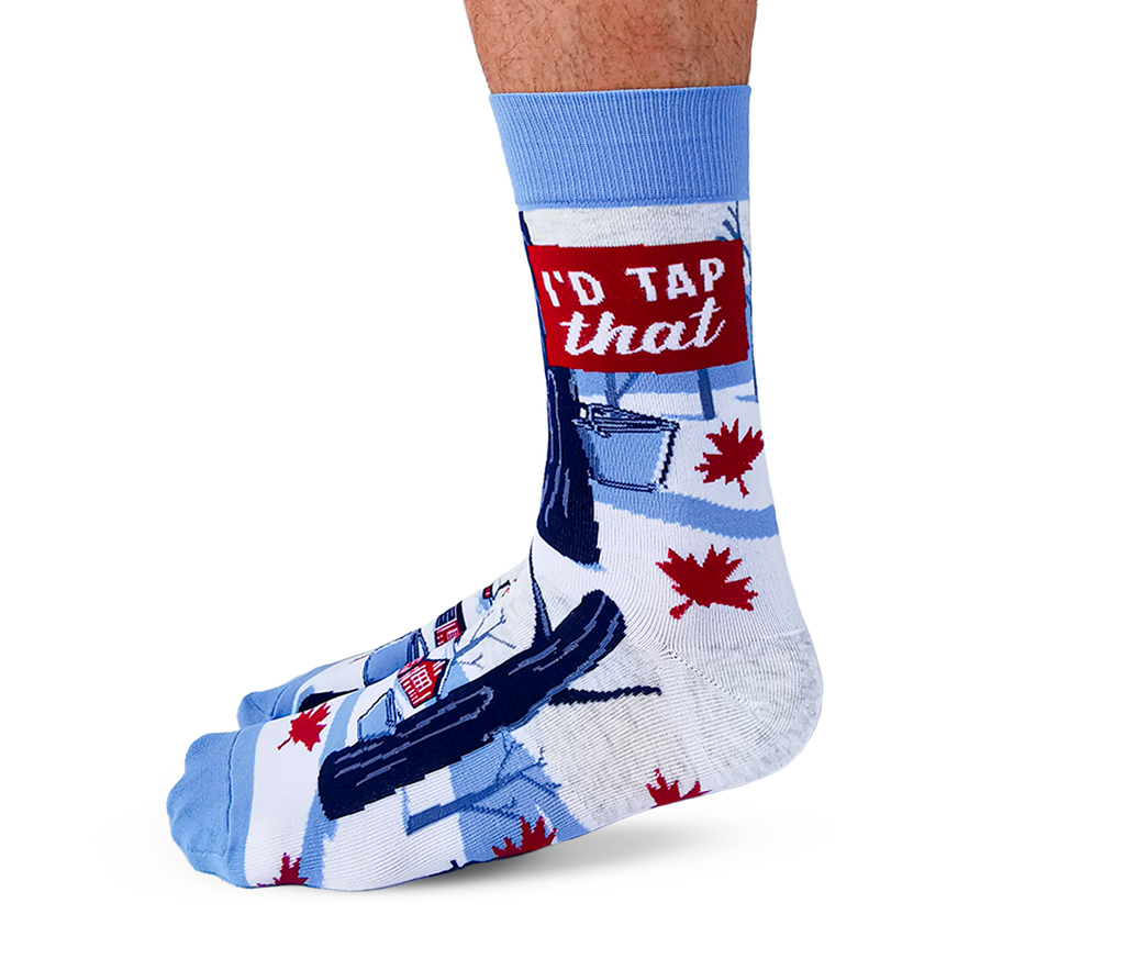 "Canadian Maple" Cotton Canadian Socks by Uptown Sox - Large