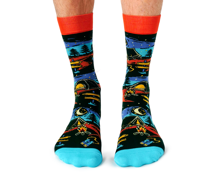 "Trailblazer" Cotton Crew Socks by Uptown Sox - Large