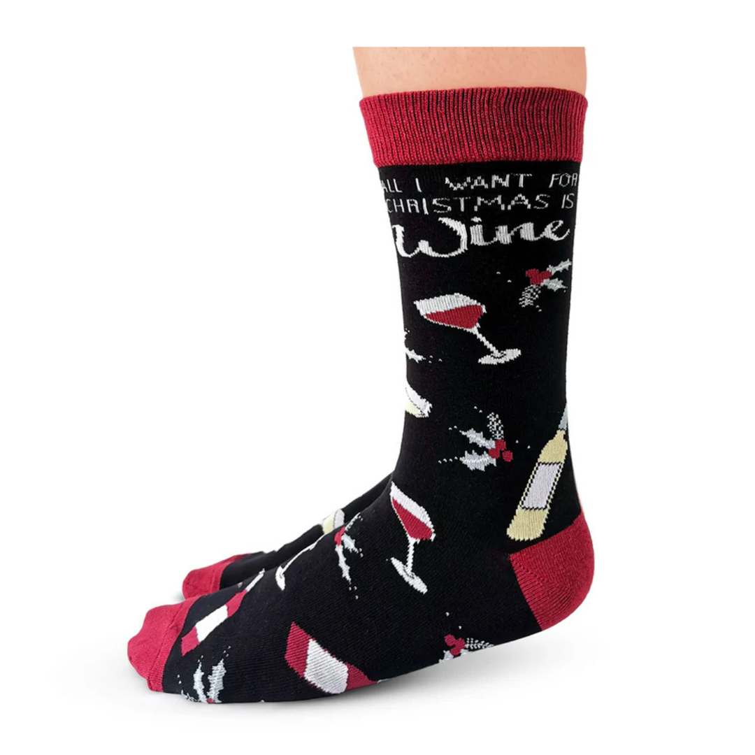 Chaussettes mi-mollet en coton « Tannin Bomb » par Uptown Sox - Medium 